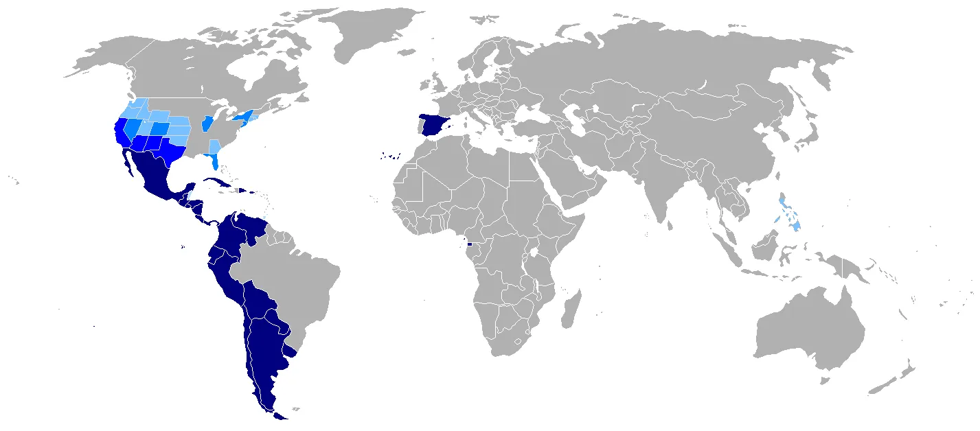 Countries and regions where the Spanish langua...